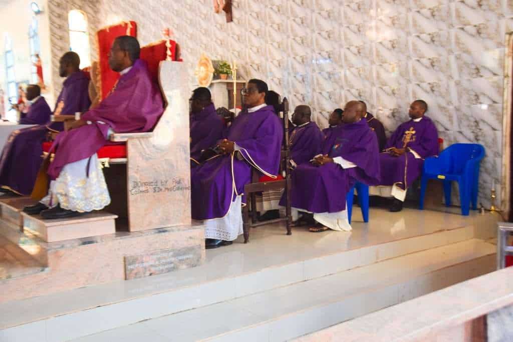 A cross section of priests at the Month's Mind Mass of Msgr. Josaphat Obiajunwa